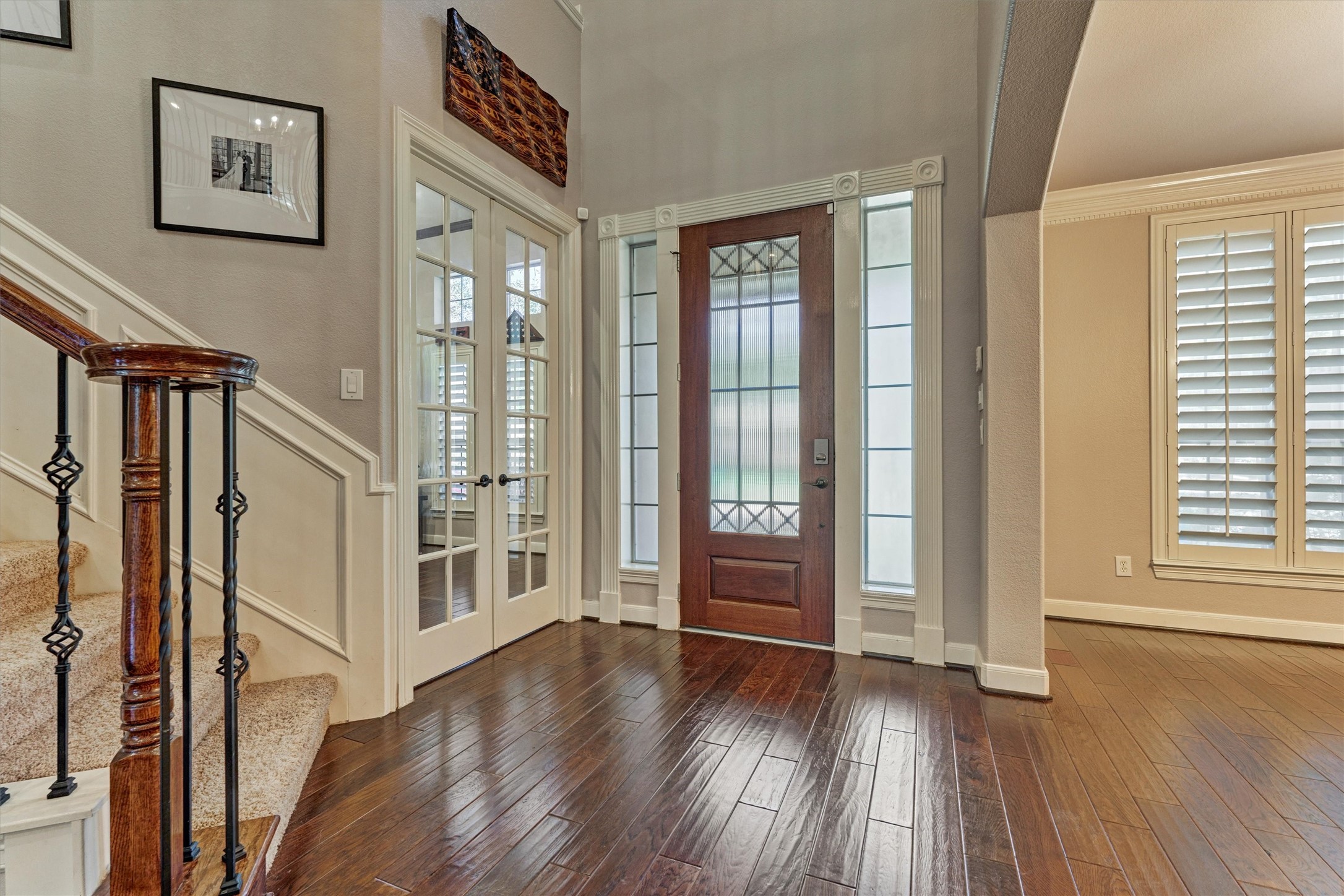 6615 Pelham Chase Drive Spring, TX 77389 - Photo 7 of 49 A look back at the entry shows the private office to the left in this photo. Double glass doors offer privacy while still letting in light.