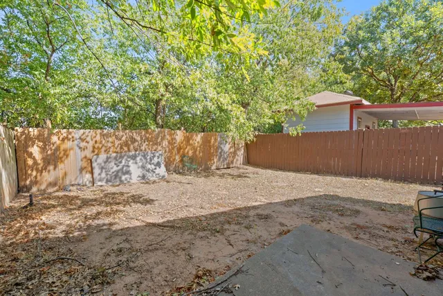 a backyard of a house