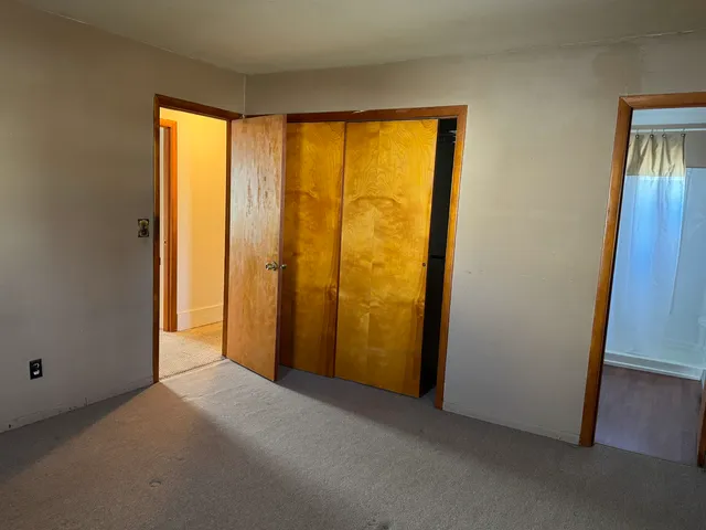 an empty room with a window