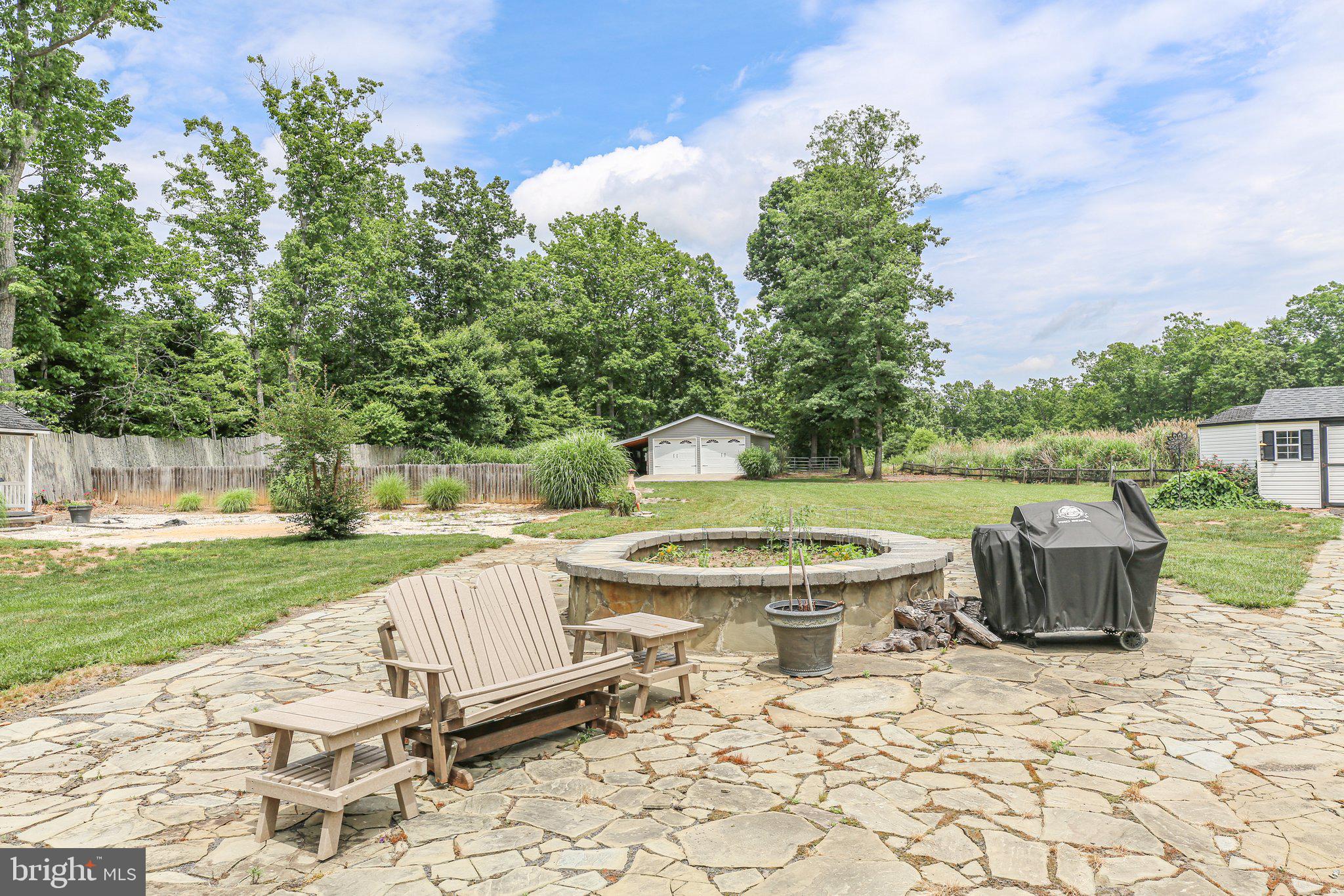 13249 Kendall Road Orange, VA 22960 - Photo 39 of 61 Stone Patio and Stone Planter