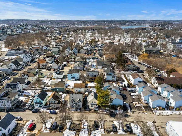 an aerial view of a city