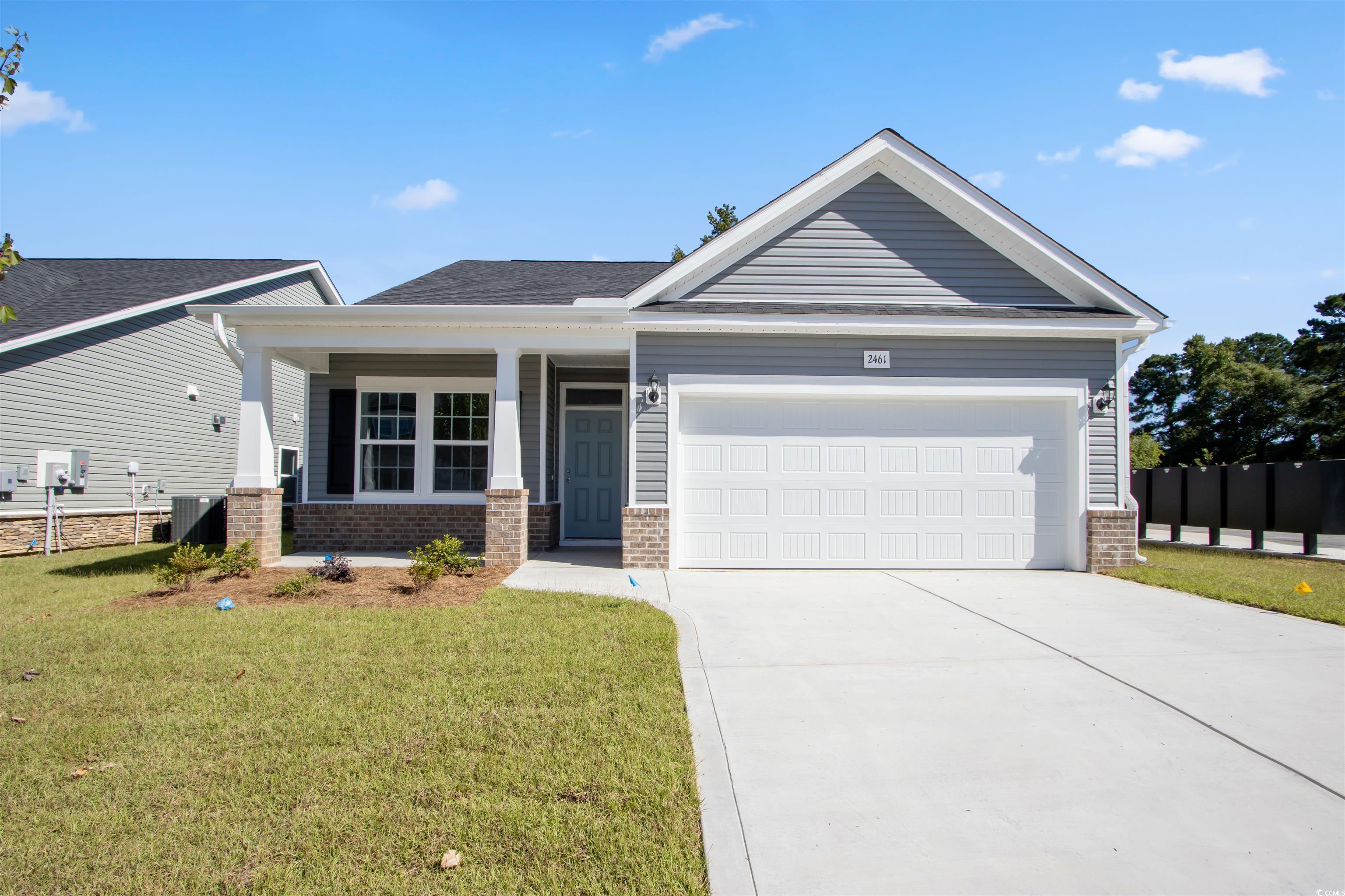 View of front of home with central air condition u