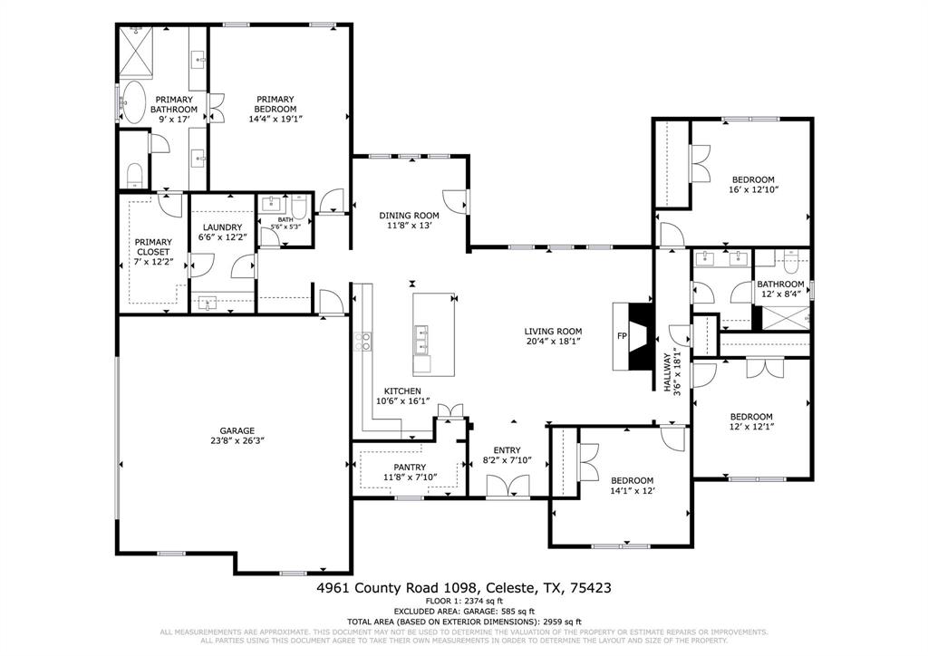 4961 County Road 1098 Celeste, TX 75423 - Photo 40 of 40 View of floor plan / room layout