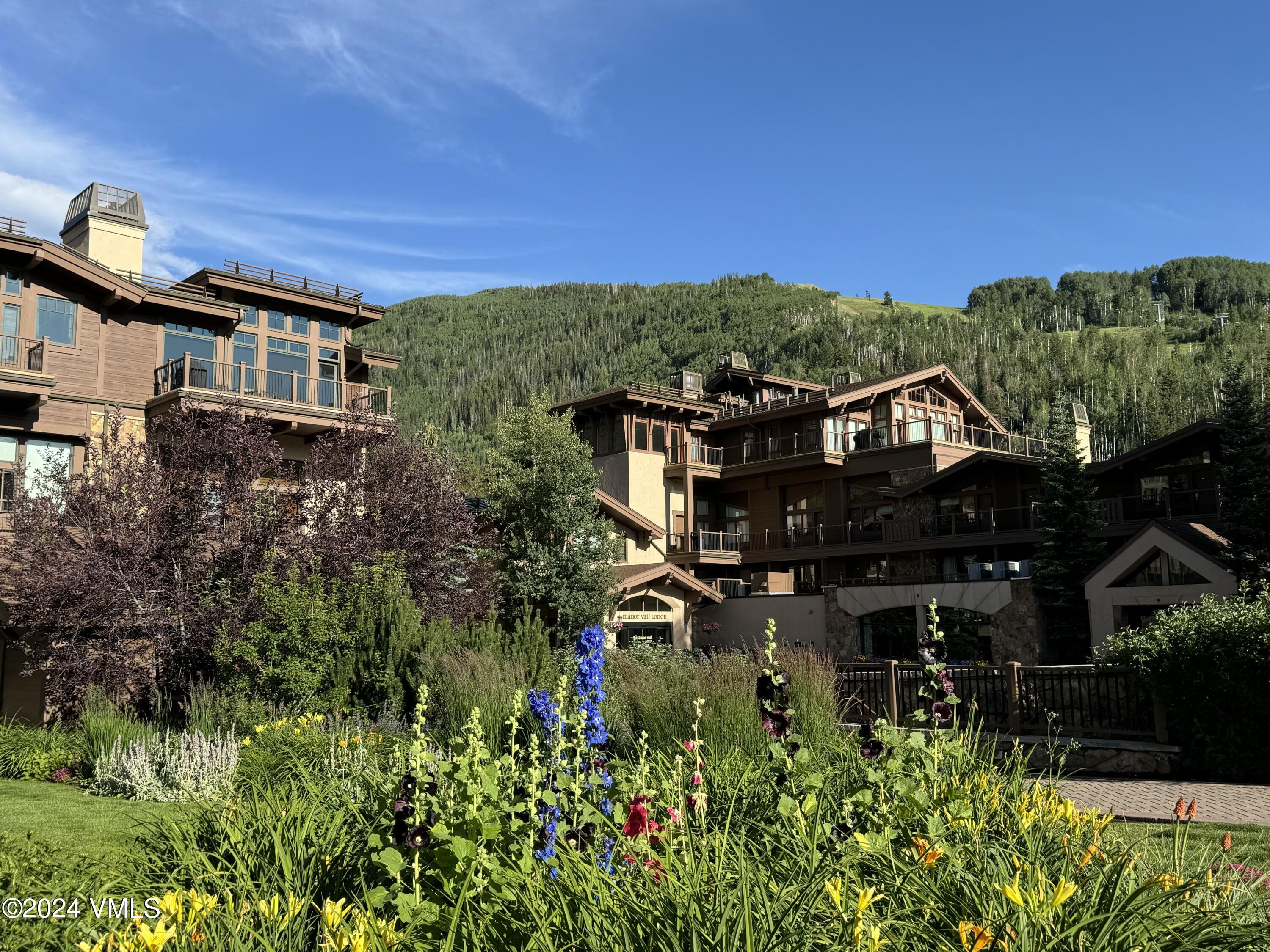 595 Vail Valley Drive, Unit E121 Vail, CO 81657 - Photo 12 of 12 a view of a house with a yard and plants