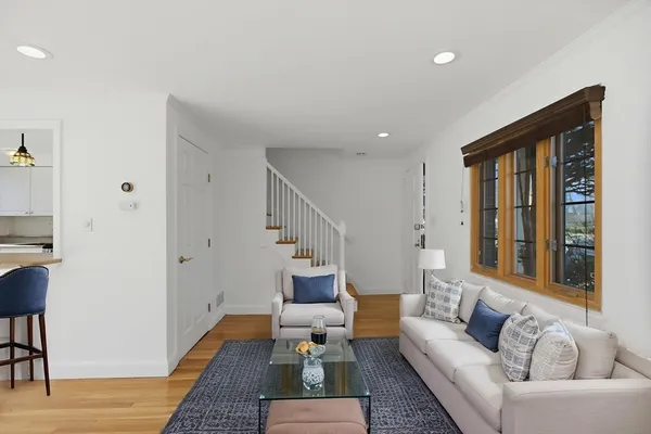 a living room with furniture and a couch