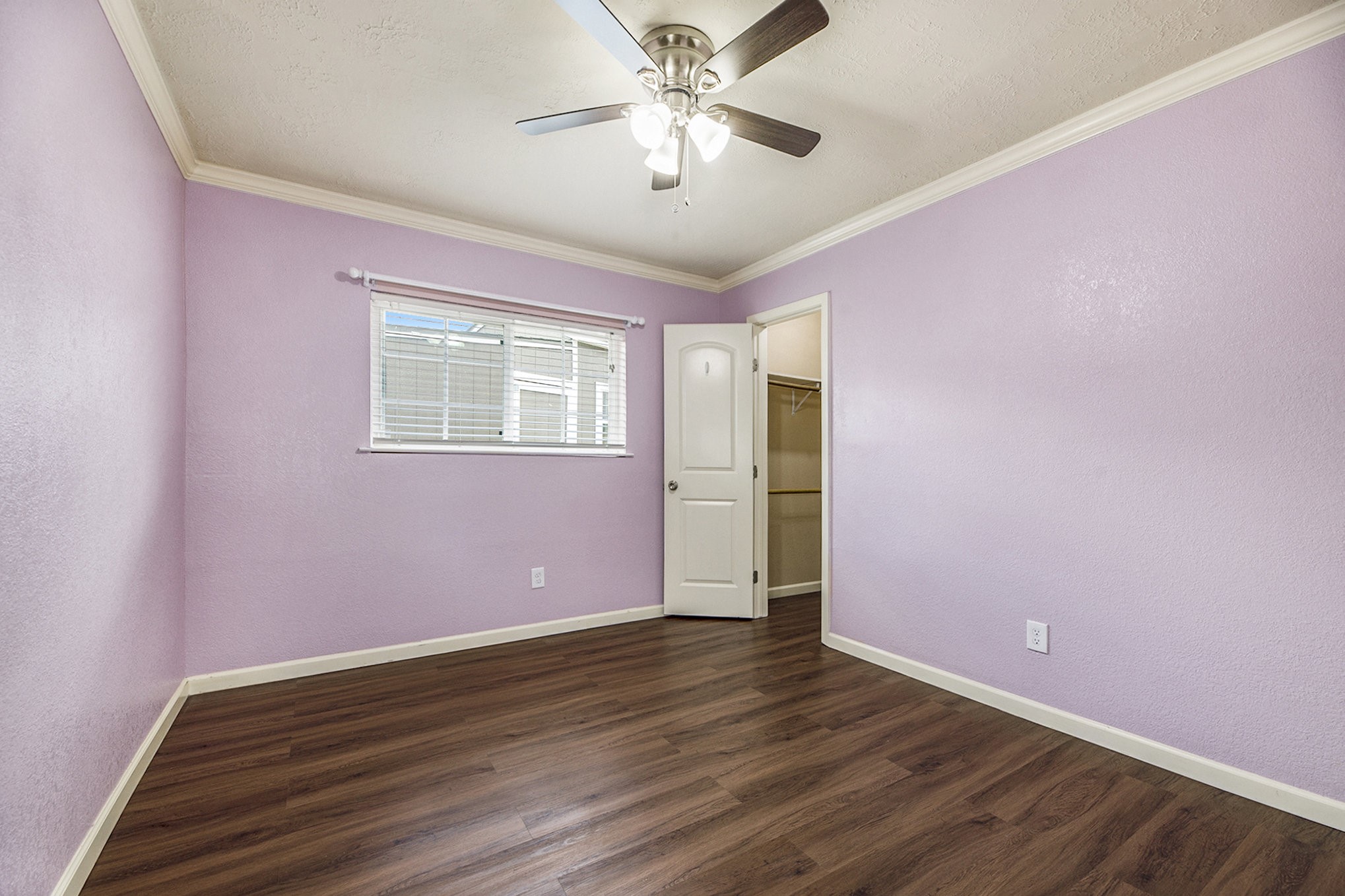 2539 Cobblers Way Friendswood, TX 77546 - Photo 17 of 19 a view of empty room with wooden floor and fan