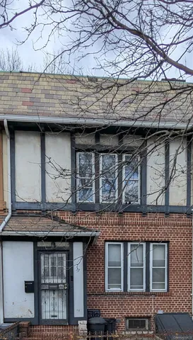 a front view of a building with a outdoor space