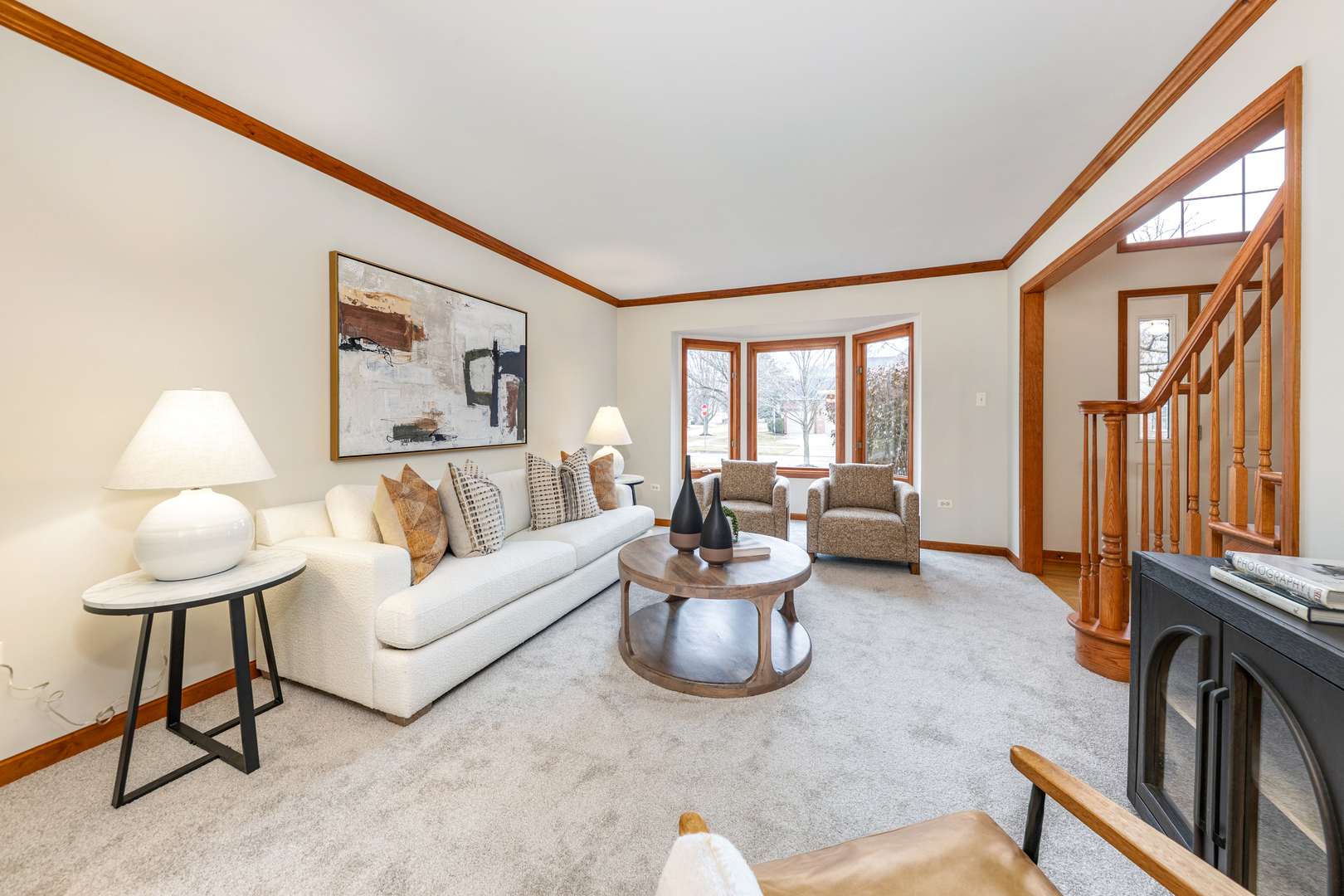 2703 Wait Road Naperville, IL 60564 - Photo 4 of 35 a living room with furniture and a large window