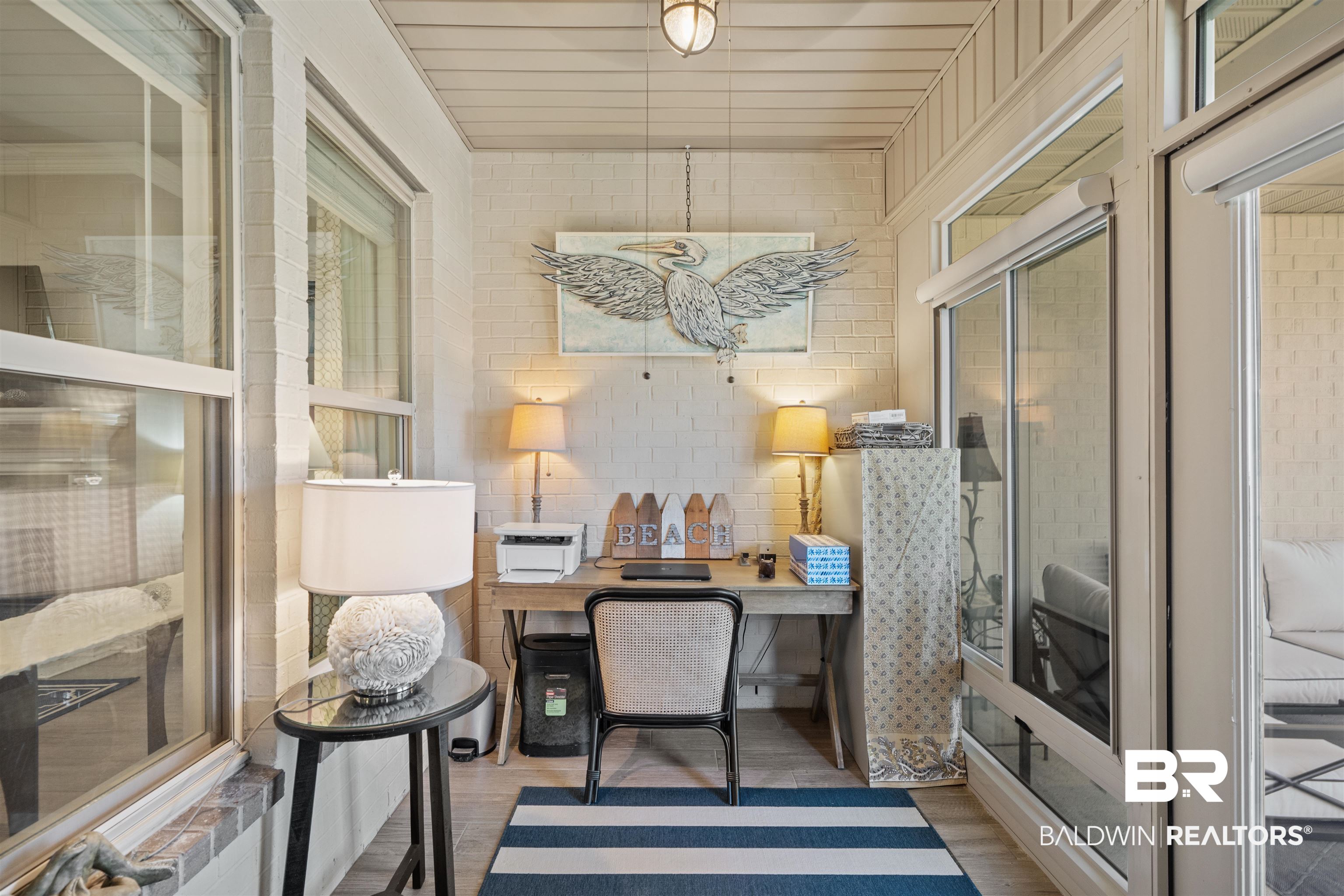 1509 Fenton Circle Foley, AL 36535 - Photo 26 of 34 Office area featuring brick wall and wood finished floors