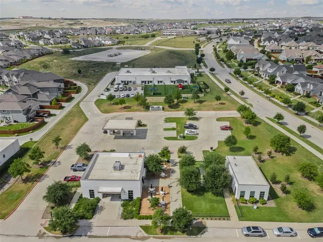 an aerial view of a city