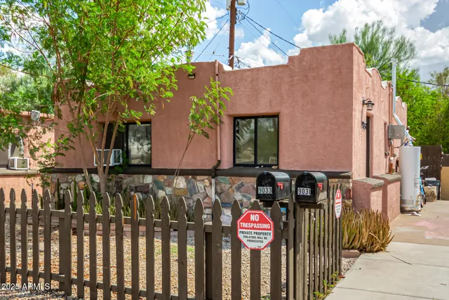 a front view of a house