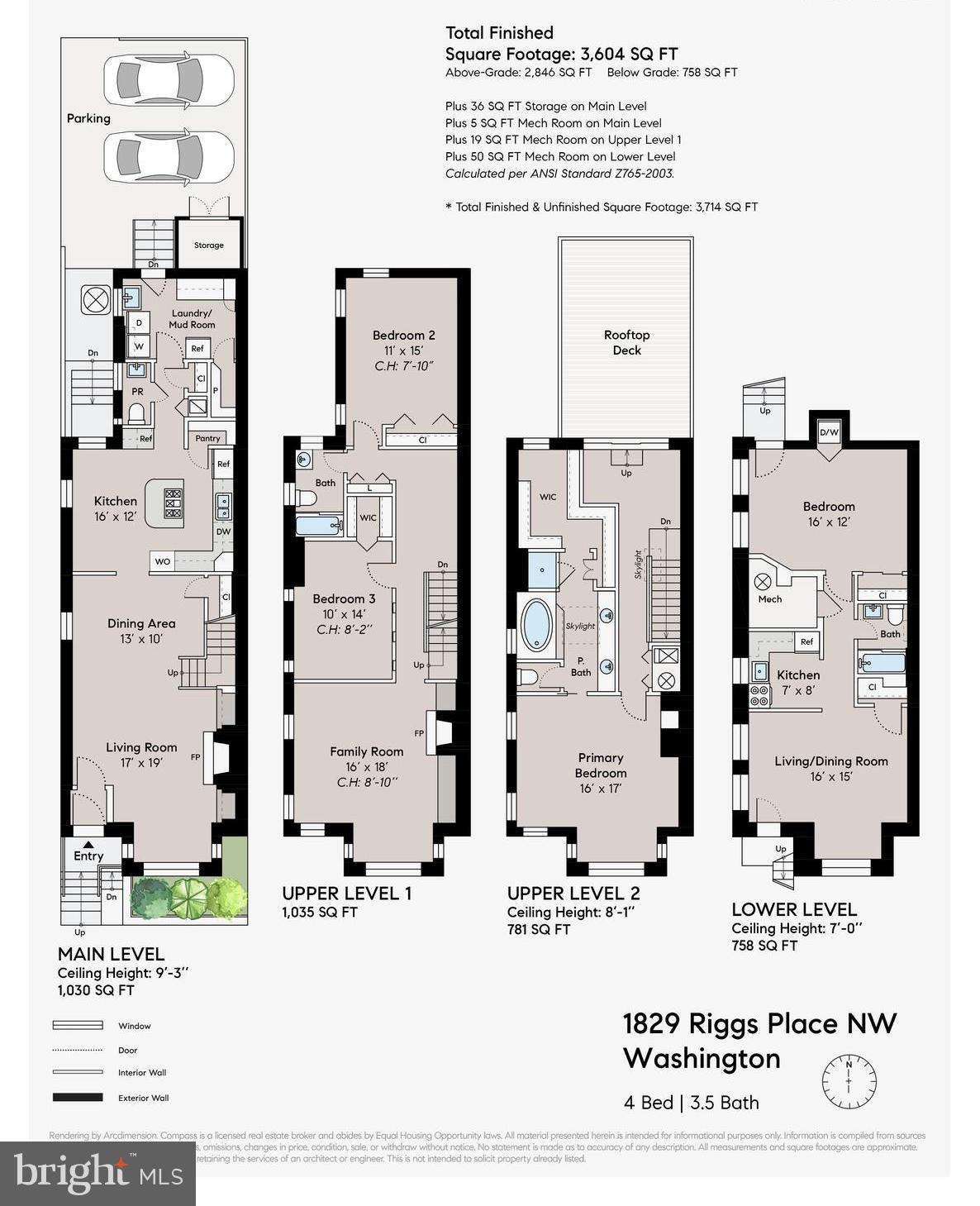 1829 Riggs Place Northwest Washington, DC 20009 - Photo 38 of 38 Floor plans