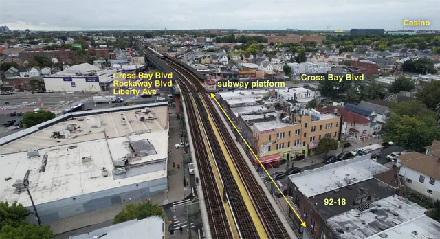 a city view with tall buildings