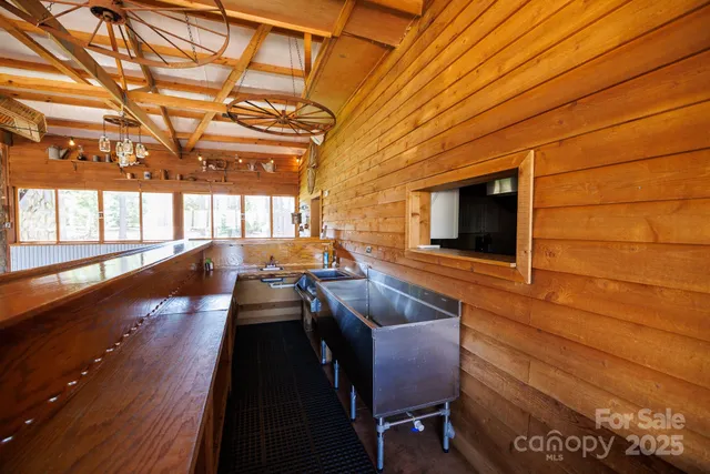 a view of swimming pool with seating space