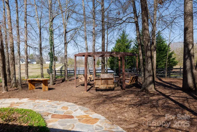 a view of outdoor space with seating area