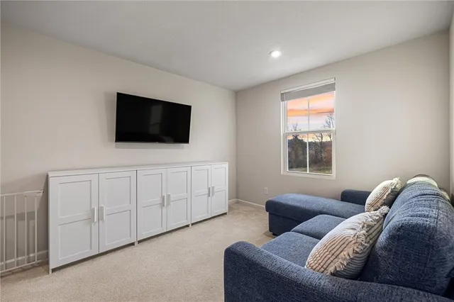 a living room with furniture and a couch
