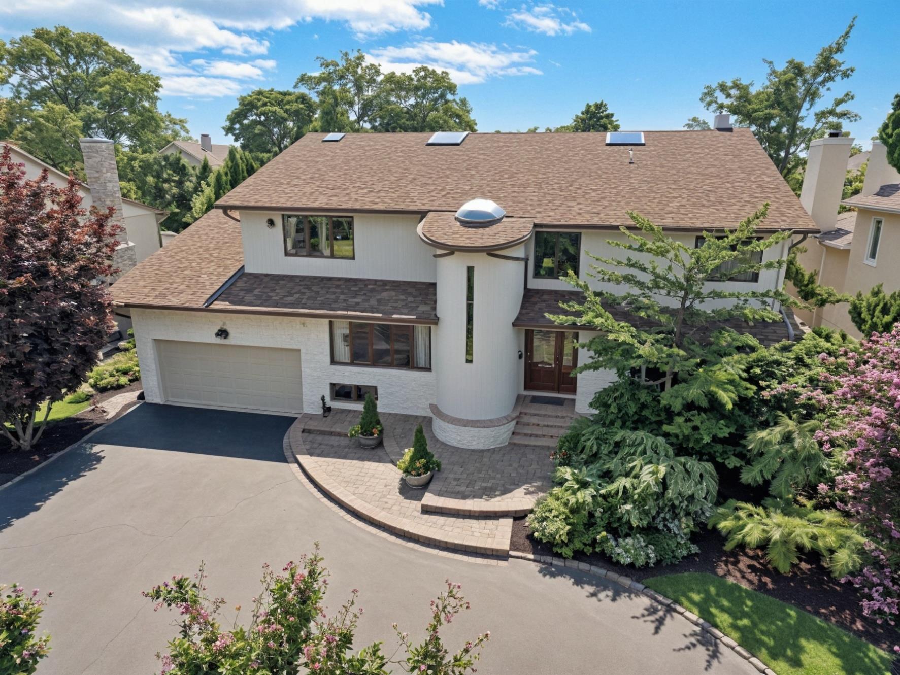 2000 Lake End Road Merrick, NY 11566 - Photo 1 of 1 View of front facade with a shingled roof, driveway, and a garage