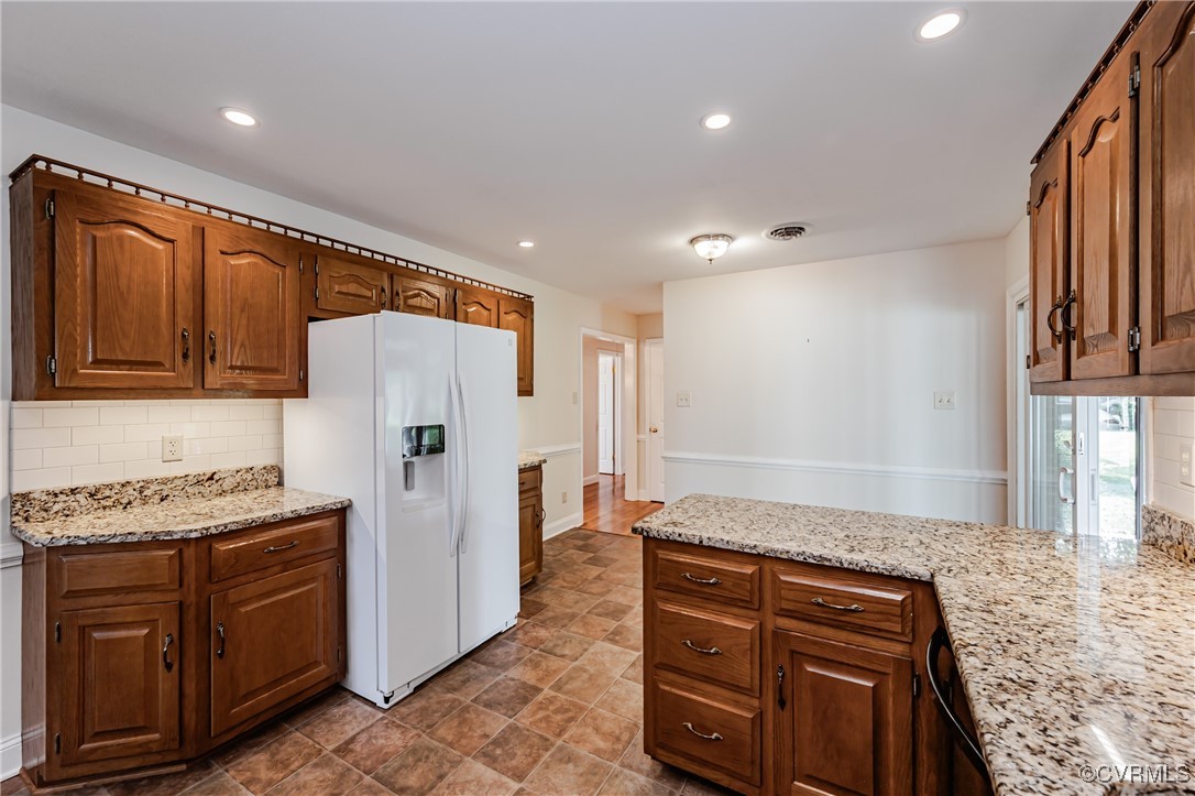 3804 Malpas Drive Sandston, VA 23150 - Photo 17 of 45 a kitchen with stainless steel appliances granite countertop a refrigerator stove and sink