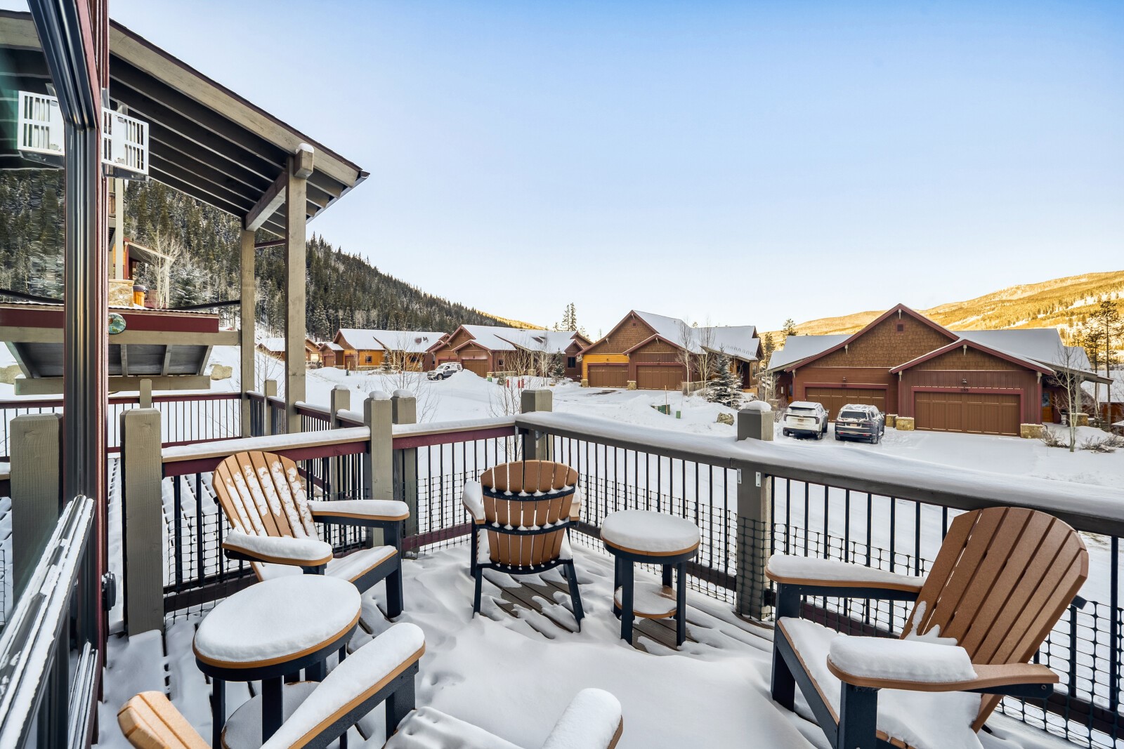 852 Independence Road, Unit B Keystone, CO 80435 - Photo 25 of 38 a view of a chairs and table on the deck