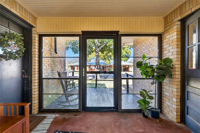 a view of outdoor space with seating area