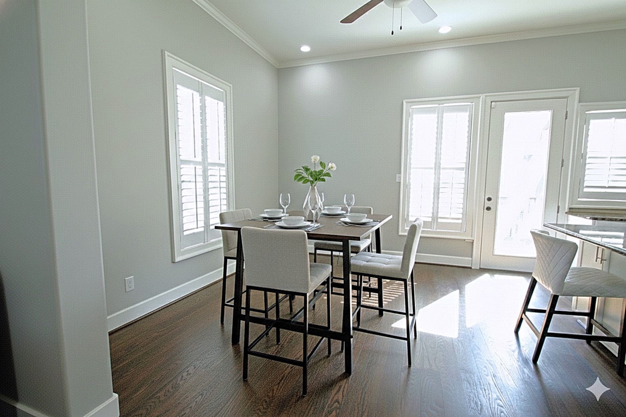1317 Bomar Street Houston, TX 77006 - Photo 9 of 27 a view of a dining room with furniture window and wooden floor
