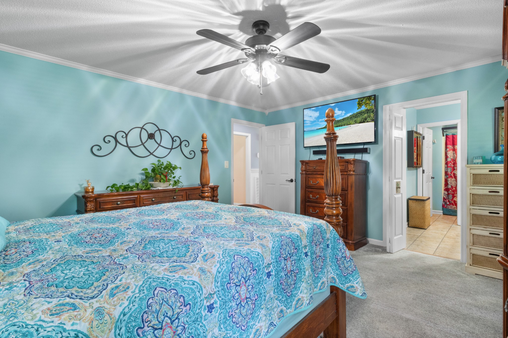 901 Riverchase Road Adams, TN 37010 - Photo 14 of 35 a spacious bedroom with a bed and a walk in closet