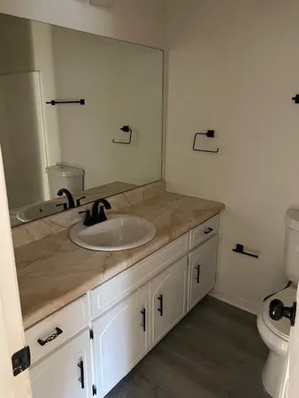 a bathroom with a sink and a toilet