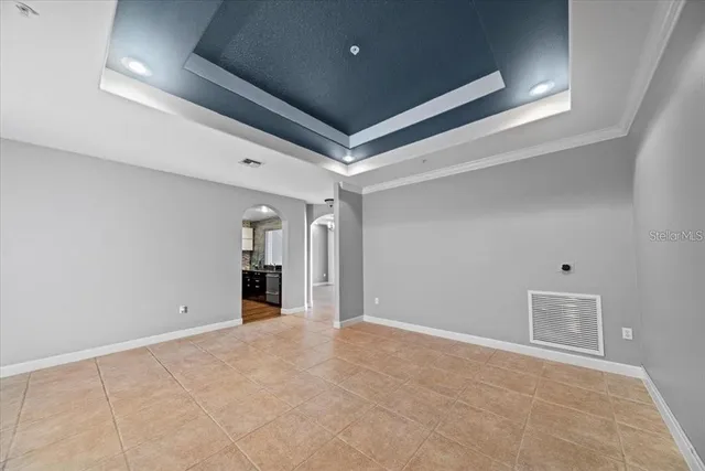 a view of a room with an empty space