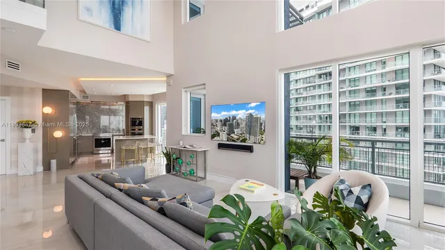 a view of balcony with furniture
