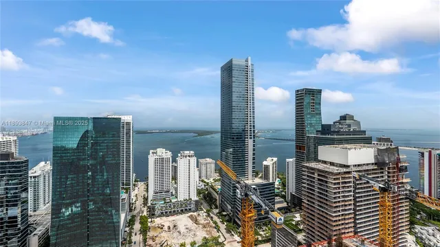 a view of a city with tall buildings