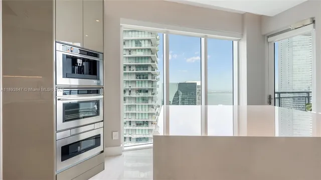 a view of kitchen and living room