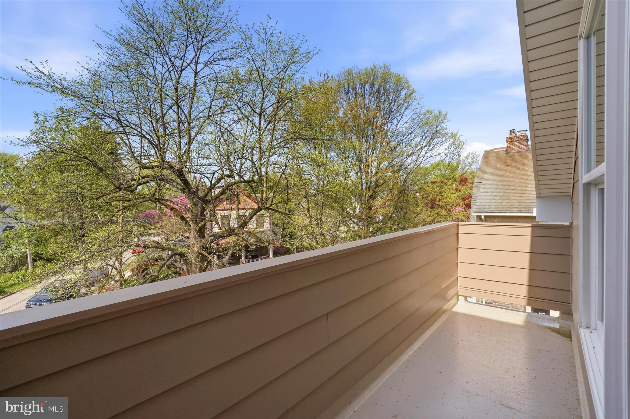 425 Grove Place Narberth, PA 19072 - Photo 31 of 35 Serene balcony with lush greenery views.