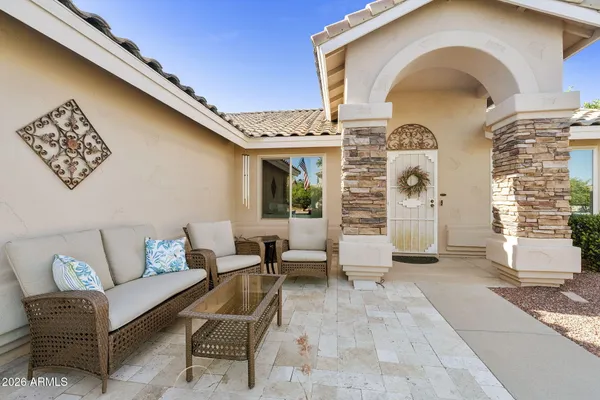 a view of livingroom with furniture and windows