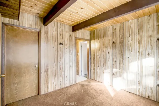 a view of a back yard with an entryway