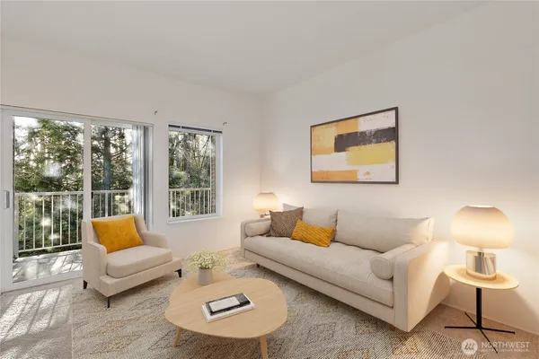 a view of a livingroom with a fireplace
