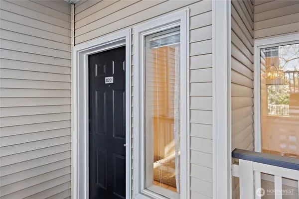 a view of front door and porch