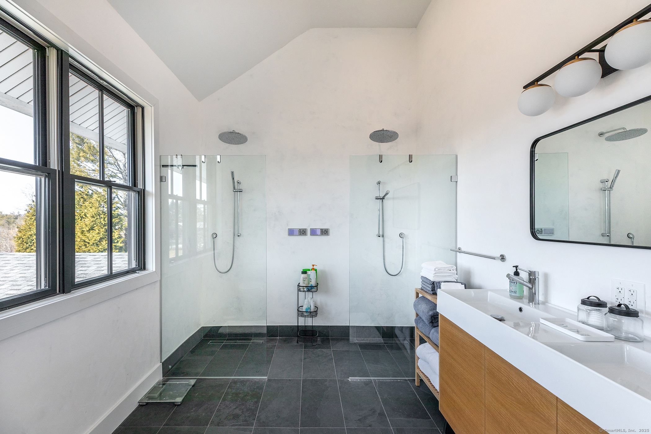 323 Wells Hill Road Salisbury, CT 06039 - Photo 22 of 31 a bathroom with a granite countertop sink mirror and a bathtub