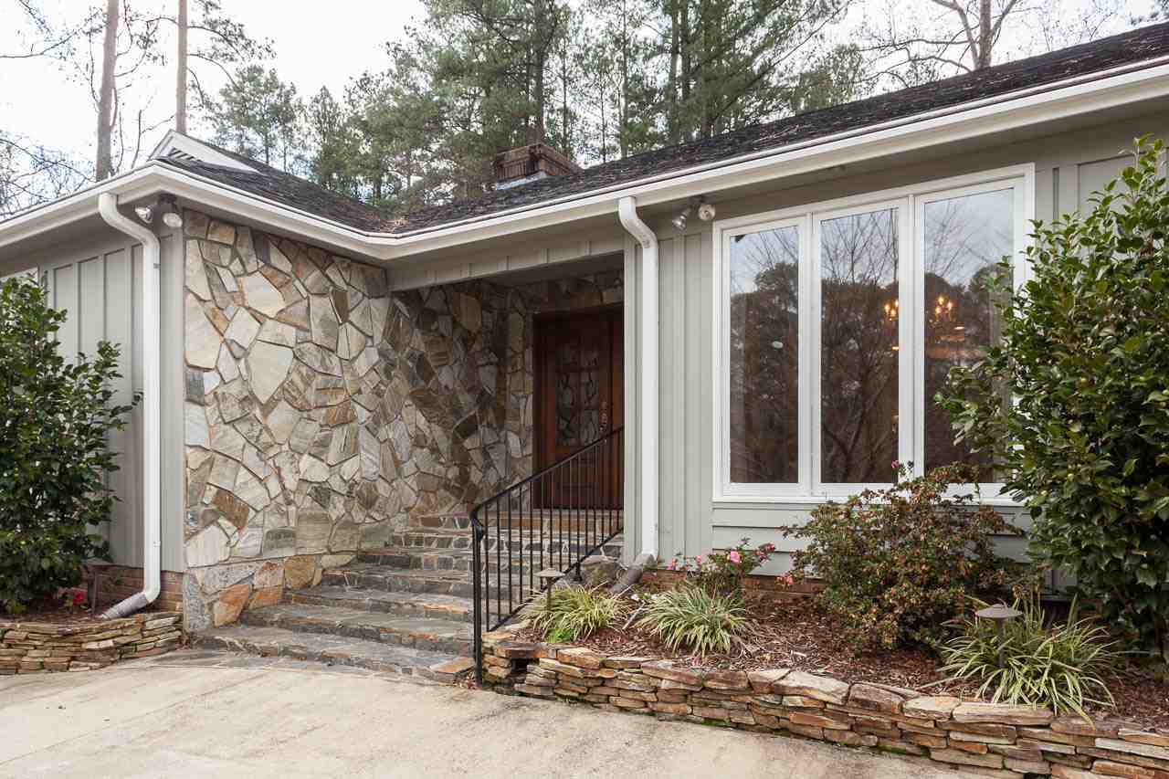 6909 Valley Ridge Court Raleigh, NC 27615 - Photo 2 of 25 Stone Accents and Double Mahogany Doors Welcome you. Front Entry
