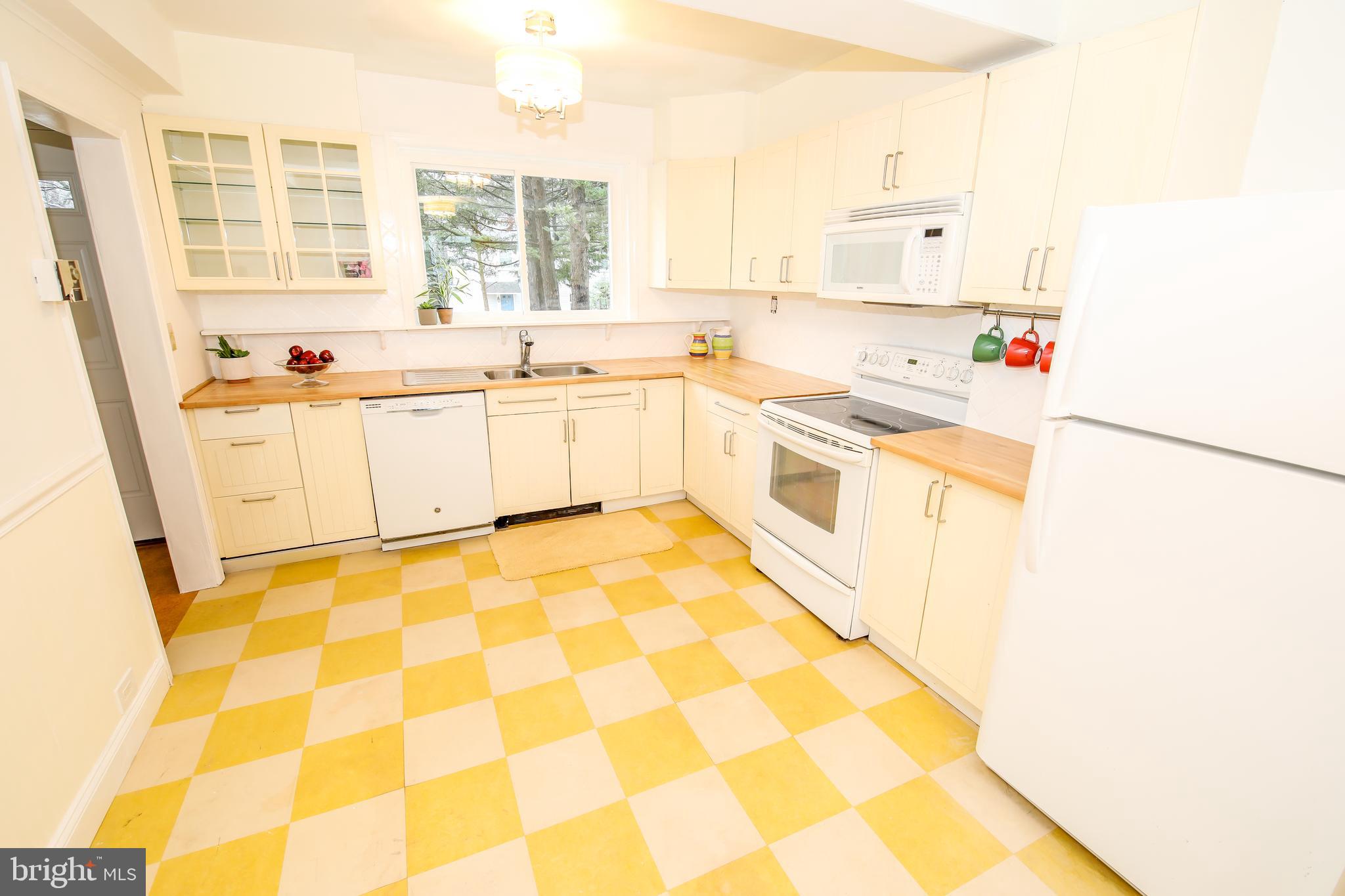 10 Hillside Road, Unit A Greenbelt, MD 20770 - Photo 3 of 44 Kitchen with cheerful checkerboard cork tiles
