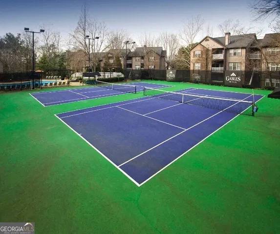 a view of a tennis court