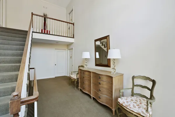 a view of an entryway with furniture