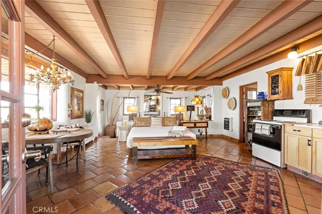 a outdoor space with lots of table and chairs