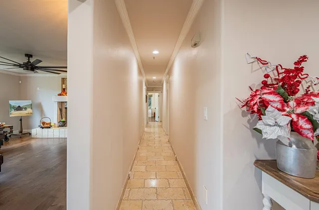 a large kitchen with stainless steel appliances lots of counter top space