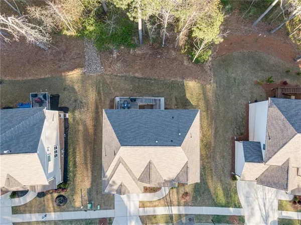 an aerial view of multiple house