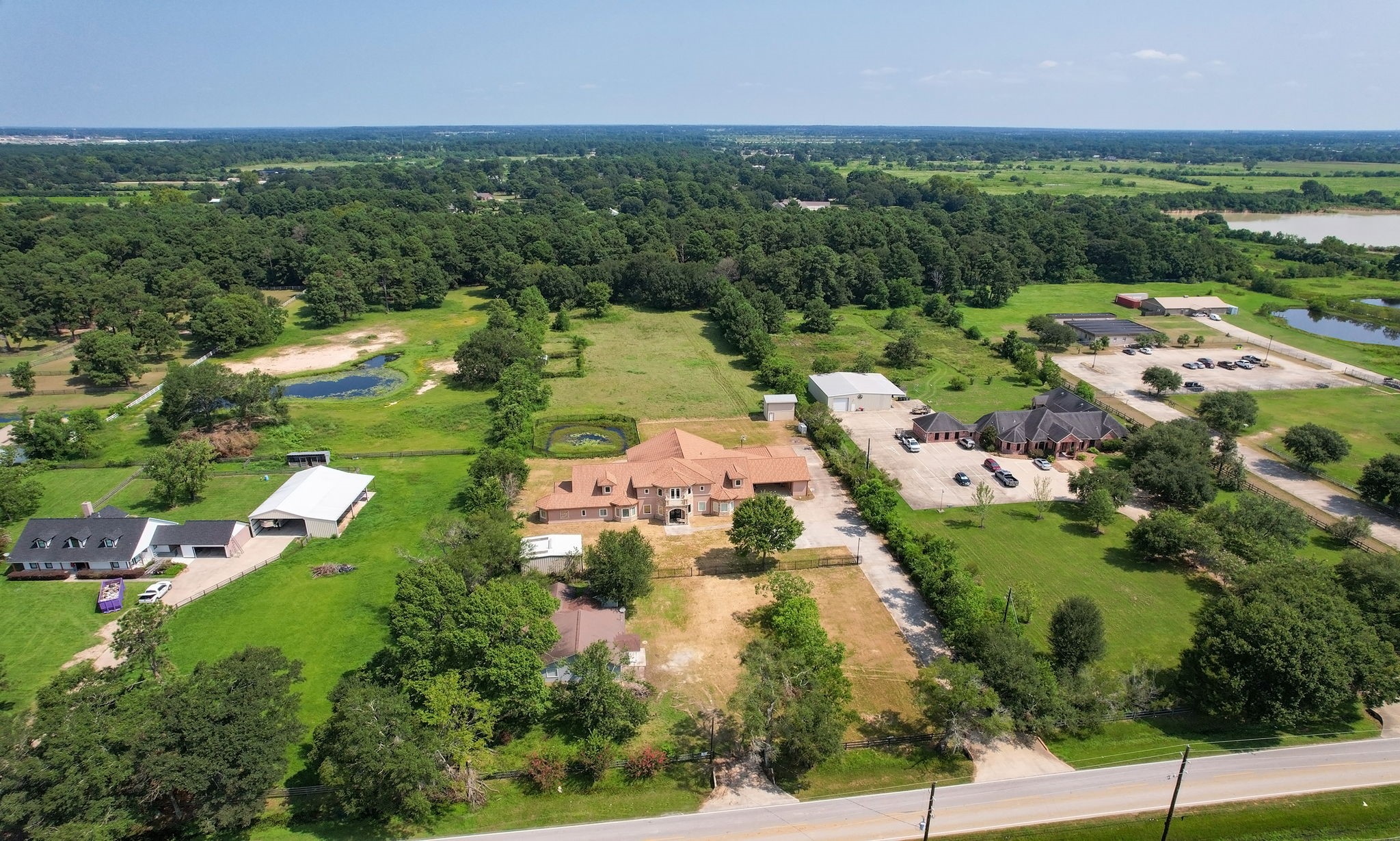 17018 Grant Road Cypress, TX 77429 - Photo 47 of 50 an aerial view of residential houses with outdoor space and trees