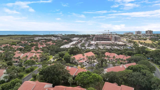 an aerial view of residential building with outdoor space