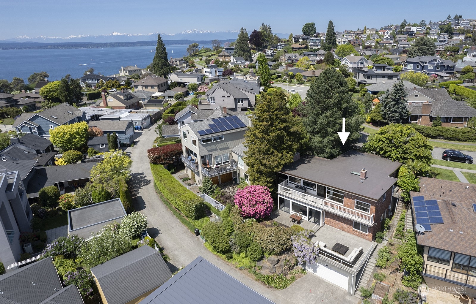 3513 West Howe Street Seattle, WA 98199 - Photo 35 of 39 an aerial view of multiple houses with yard