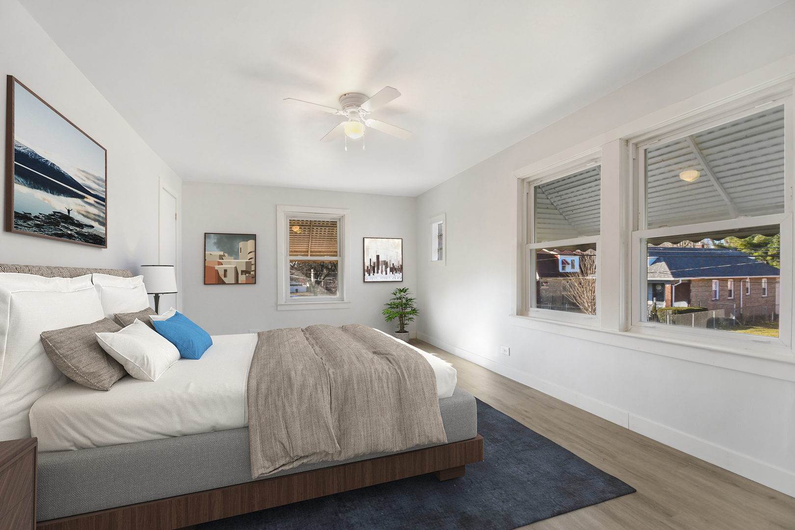 10313 South Church Street Chicago, IL 60643 - Photo 16 of 27 a bedroom with a large bed and a window