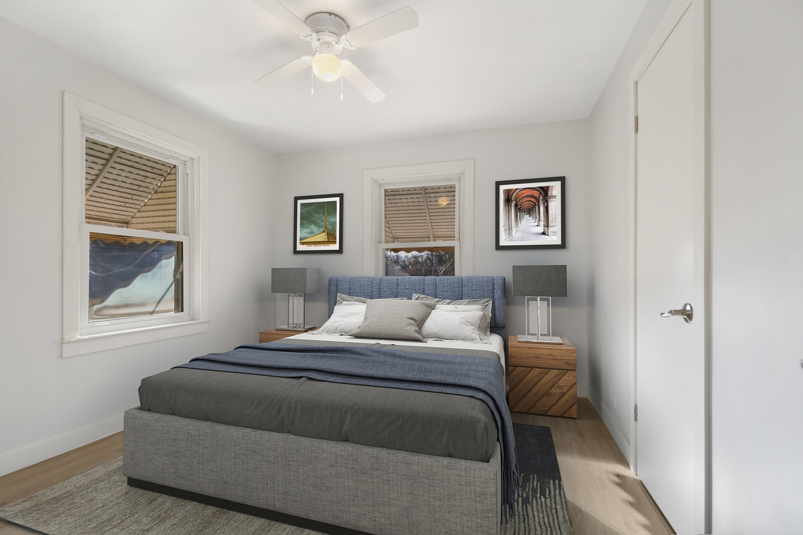 10313 South Church Street Chicago, IL 60643 - Photo 18 of 27 a bedroom with a bed and a chandelier