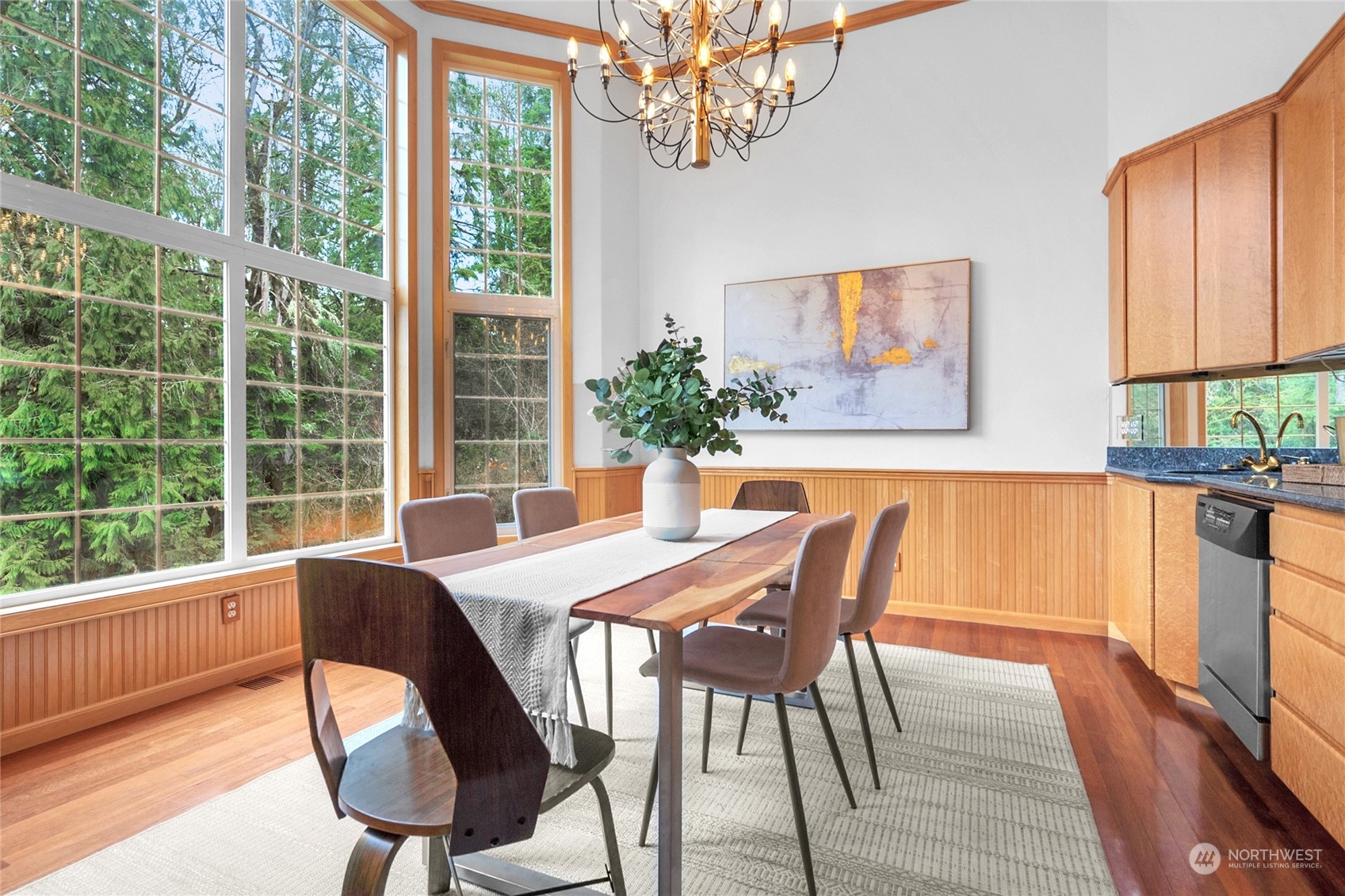 33233 Northeast 70th Street Carnation, WA 98014 - Photo 5 of 30 a view of a dining room with furniture window and outside view